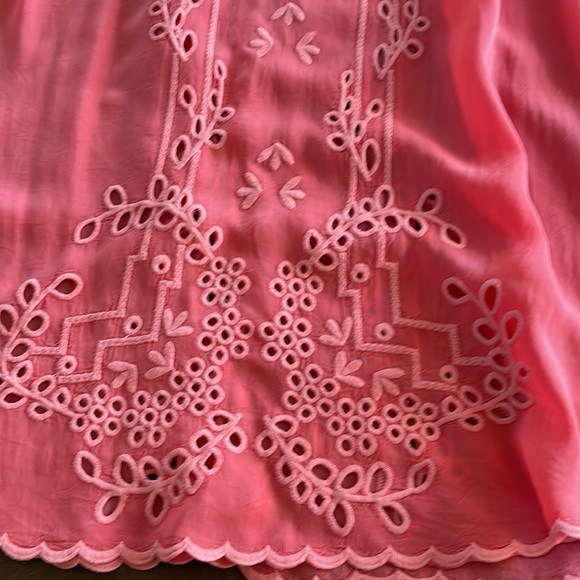 🧡Beautiful Coral colored Johnny Was Top - Picture 2 of 10